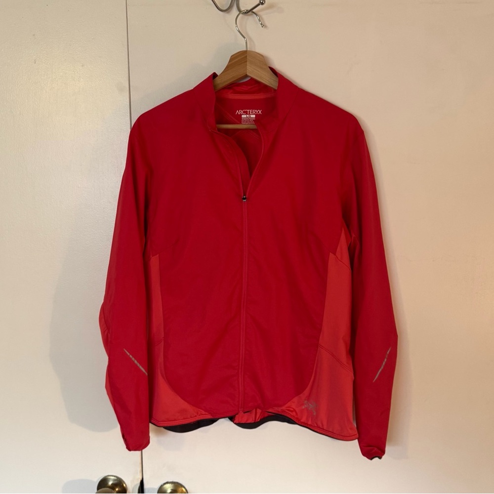 Bright pink arcteryx full zip jacket